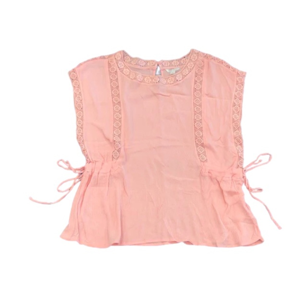 CATO Top Short Sleeve, Light Pink/ Peachy color, size L.